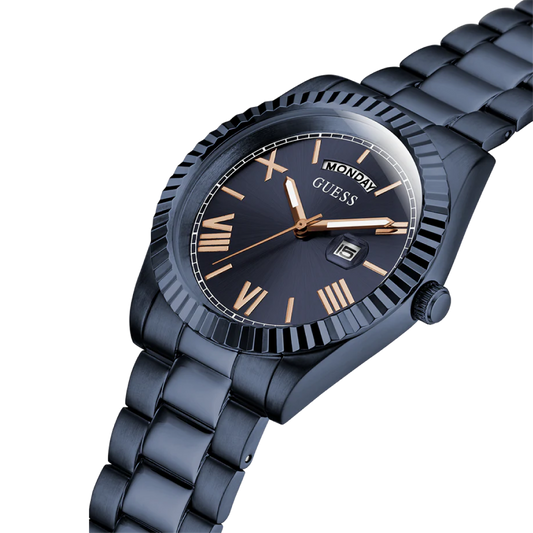 GUESS DAY DATE NAVY